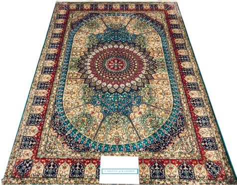 multi color coffee table rug