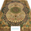 green hand-knotted coffee table carpet