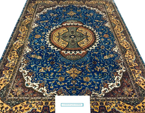 blue 7 by 5 coffee table rug