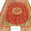 rust color coffee table pure silk rug