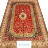 red 5 by 7 natural silk rug