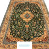 green natural silk coffee table rug