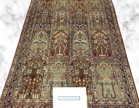 geometric hand-knotted Persian rug