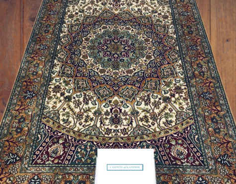 multi-color pure silk bedroom rug