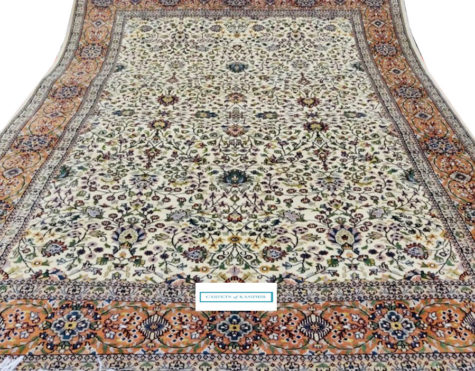 cream color living room Kashmir carpet