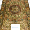 multi-color pure silk foyer rug