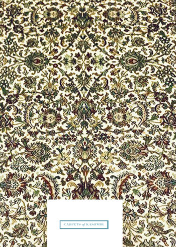 pure silk Kashmir foyer rug