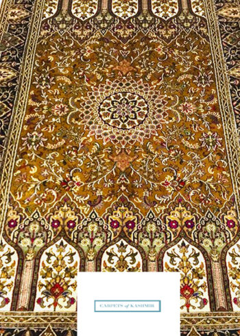 pure silk rug front of foyer