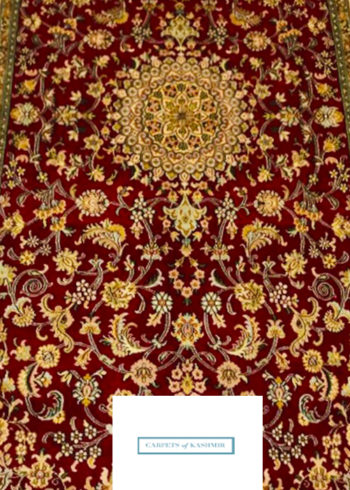 hand-knotted pure silk bedroom rug