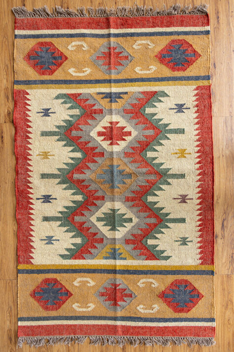 Handmade, hand-woven Kilim (Flat Weave rug)