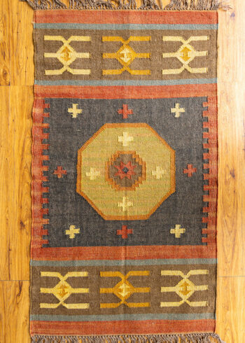Handmade, hand-woven Kilim - Flat Weave rug 5 by 3