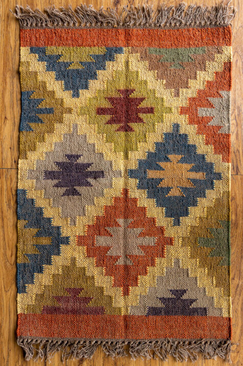 Handmade, hand-woven Kilim - Flat Weave rug 3 by 2