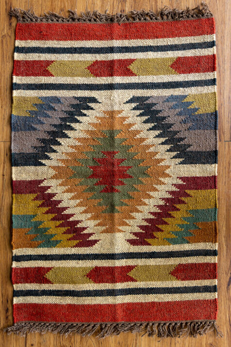 Handmade, hand-woven Kilim - Flat Weave rug 3 by 2