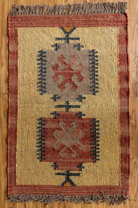 Handmade, hand-woven Kilim - Flat Weave rug 3 by 2