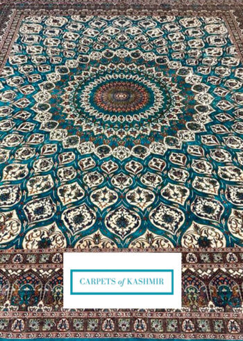 genuine Kashmir handmade hand-knotted rug