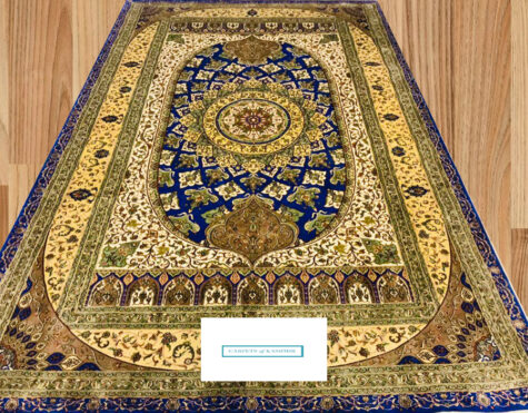made in India pure silk rug