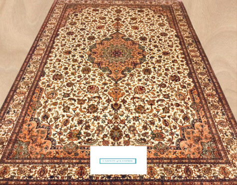 buy pure silk Kashmir rug