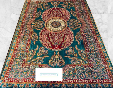made in Kashmir hand-knotted carpet