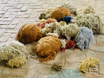 Color Yarns ready for Weaving