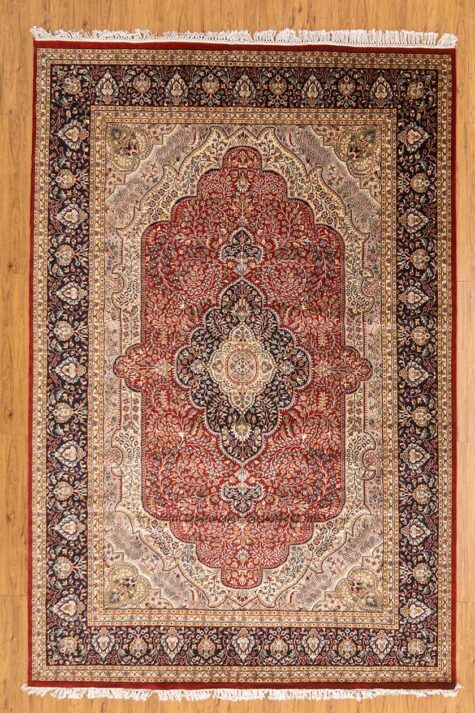 12 by 9 handmade hand-knotted Kashmiri rug