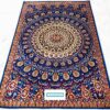 blue hand-knotted Kashmir rug