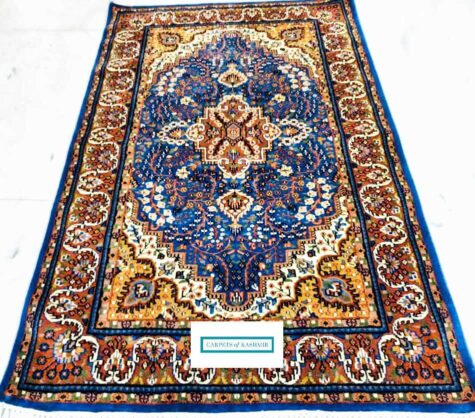 made in India silk-wool rug