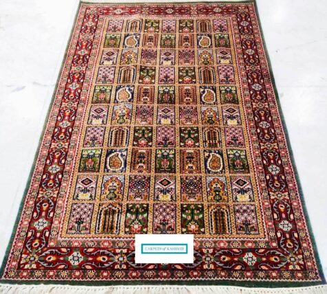 made in India geometric design handmade rug