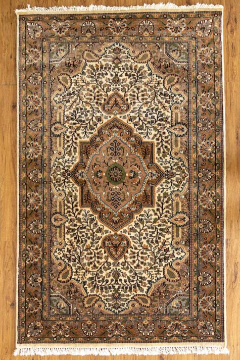 6 by 4 handmade Kashmiri carpet