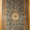 blue coffee table handmade rug