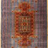antique finish cotton fringe oriental rug