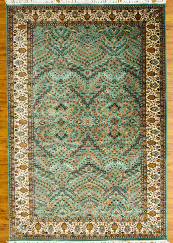 luxury handmade hand-knotted Kashmiri rug