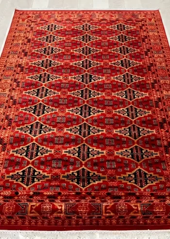 luxury geometric design coffee table carpet size 7×5 ft - Made in Kashmir