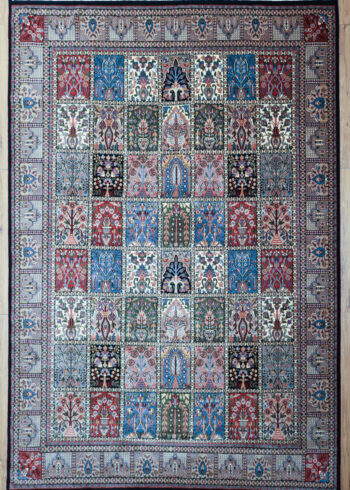 10 by 8 multi color geometric handmade rug