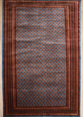 9x6 blue geometric Caucasian lineage living room rug