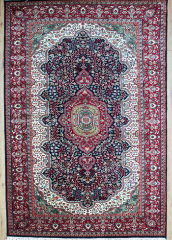 9x6 blue oriental floral design living room Persian rug