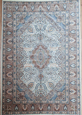 Cream handmade oriental floral dsign rug