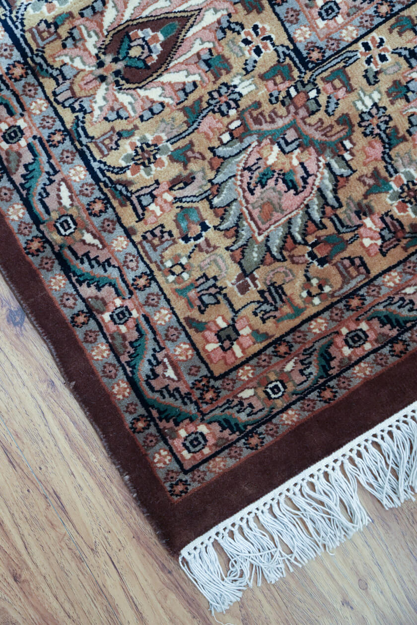 merino-wool-silk-blend-brown-oriental-rug-angled-corner