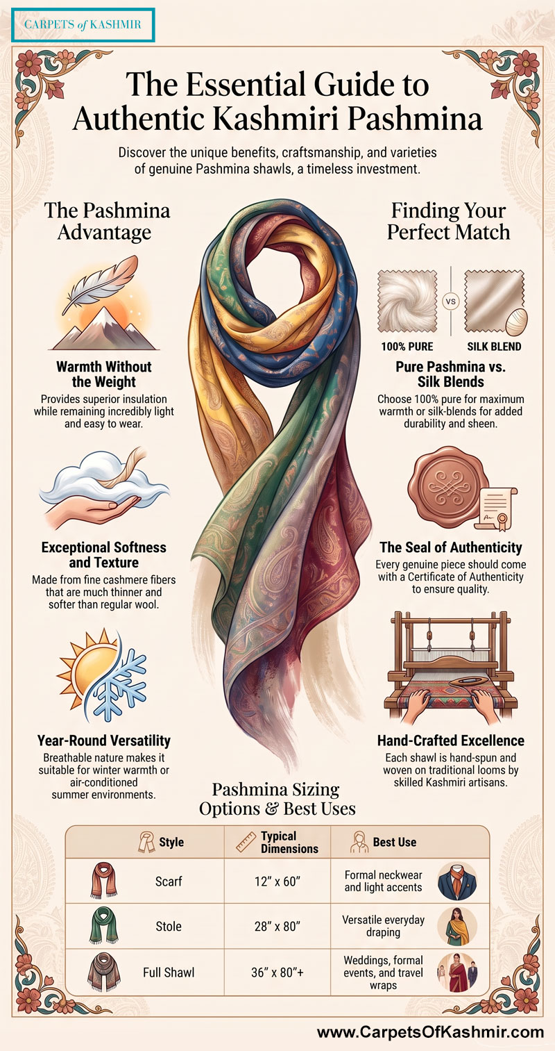 An essential guide to Pashmina shawls infographic